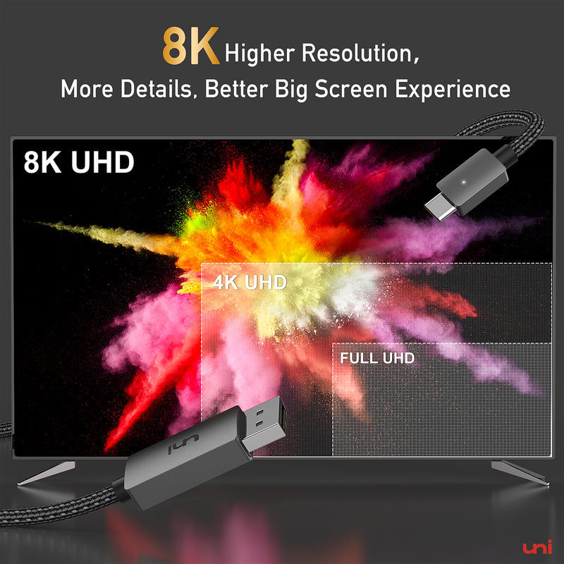 Cable USB-C a DisplayPort 8K | PANTALLA Superior