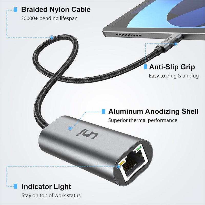 Адаптер USB-C — Ethernet 2,5G | БЫСТРЫЙ