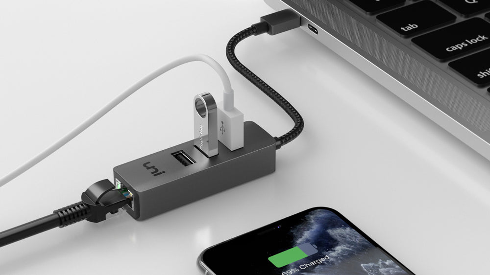 USB-C Hub w/ Ethernet Adapter