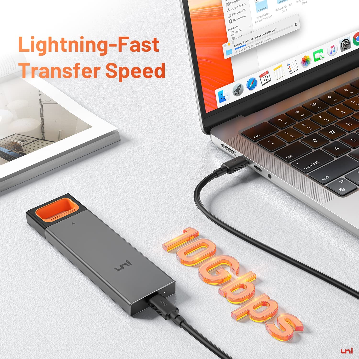 TechSavvy-Kit | SSD-Gehäuse, USB 3.0-Hub, USB4-Kabel und SD-Leser