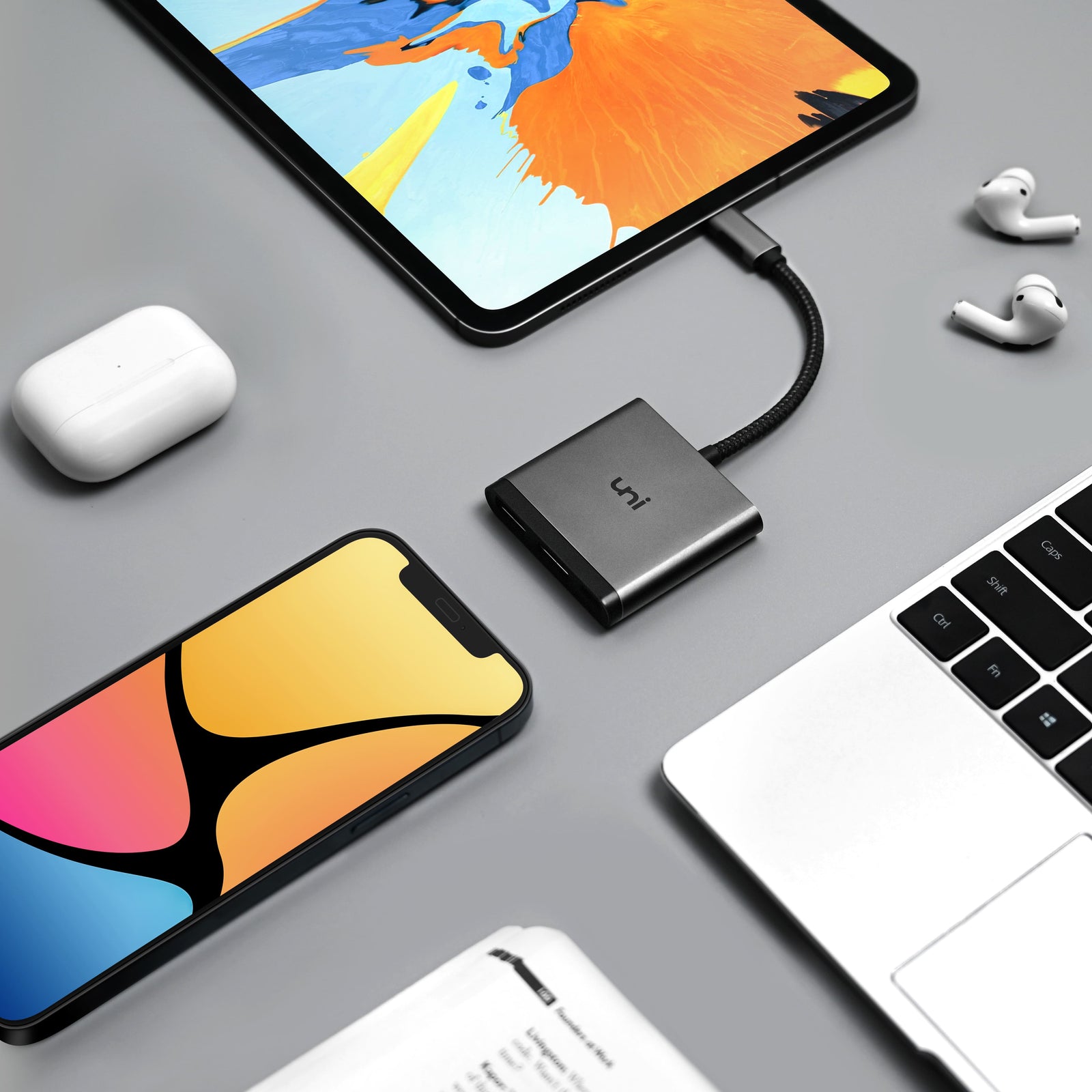 USB C 3 in 1 hub | uni