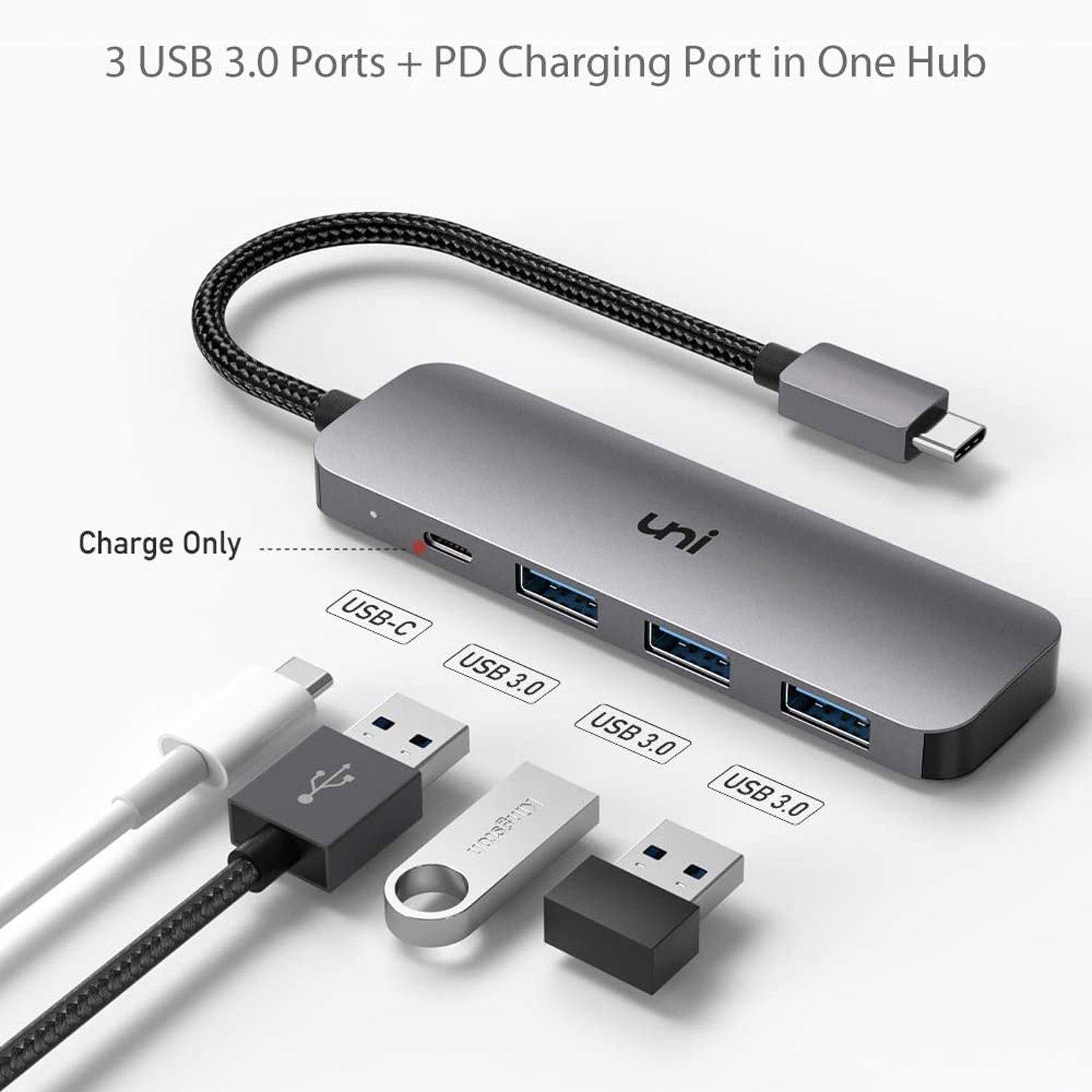 USB-C-hub (4 in 1) | PD | Uvlak
