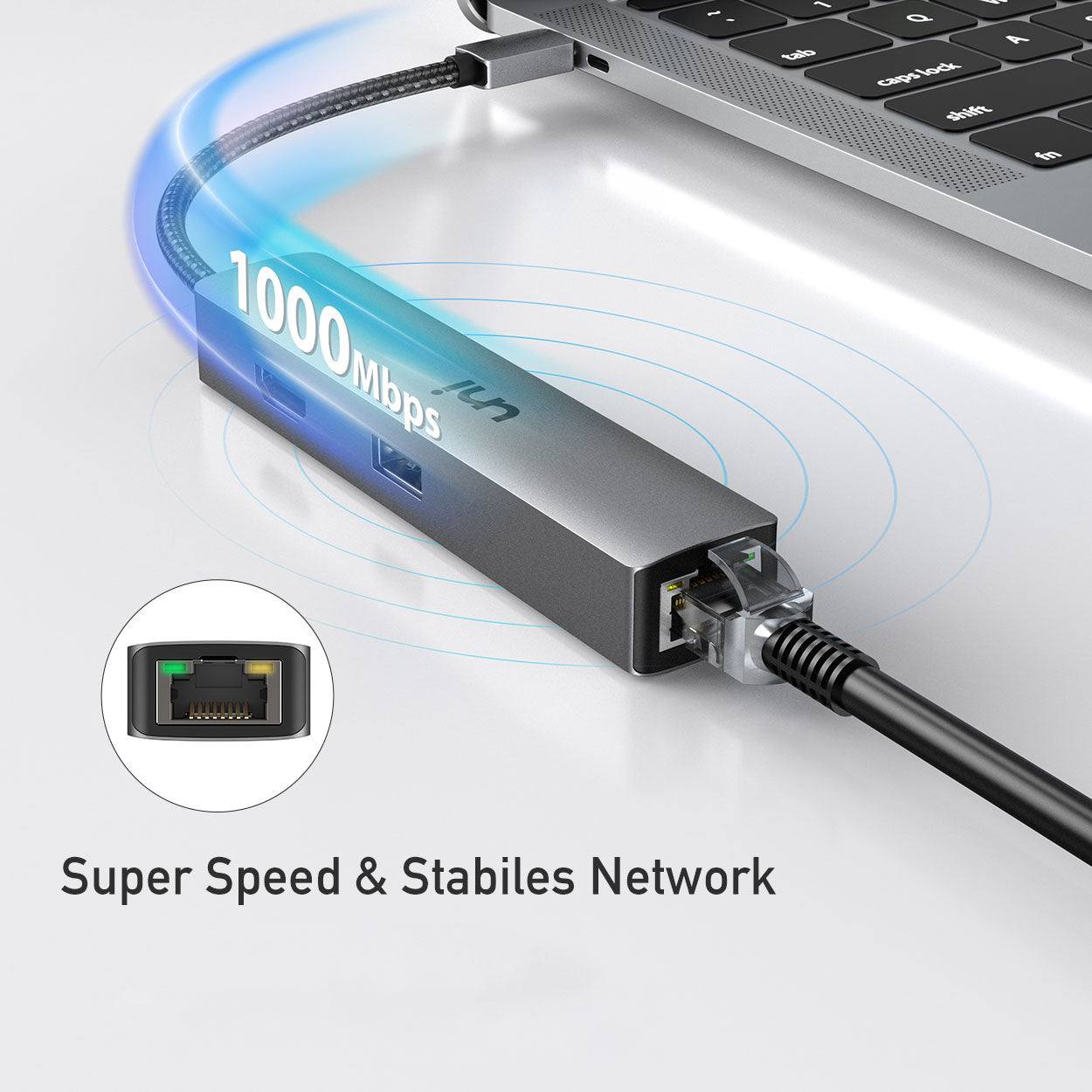1 Gbps Speed with uni USB-C Hub | uni